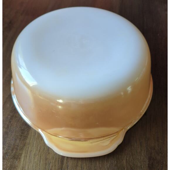 VTG Anchor Hocking Fire King #446 Peach Luster Ovenware 1 Quart Baking Dish USA - Picture 5 of 7